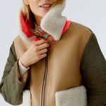 OUI Reversible Jacket in Stone Green