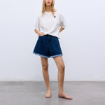 THE NEW SOCIETY TNS Denim Shorts in Indigo Denim