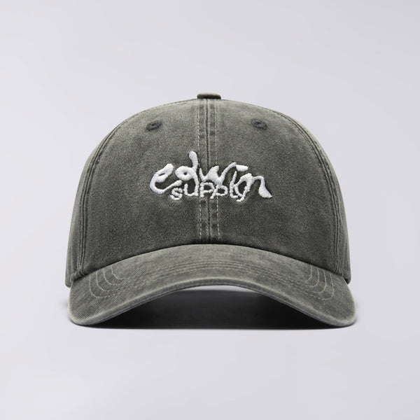 EDWIN Soft Washed 6 Panel Cap  in Black Stone Washed