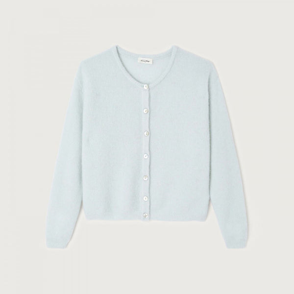 AMERICAN VINTAGE Vitow Alpaca Mix Cardigan in Frosted Melange