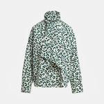 ESSENTIEL ANTWERP Khaleesi Leopard Print Pussy-bow Shirt in Dark Green/Off White