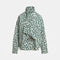ESSENTIEL ANTWERP Khaleesi Leopard Print Pussy-bow Shirt in Dark Green/Off White