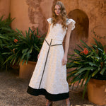 SOPHIE + LUCIE Moira Die-Cut Flower Skirt in Cream