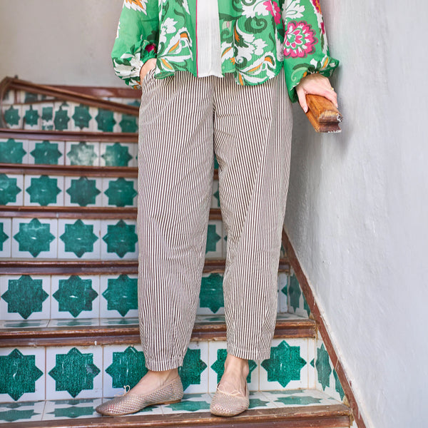 BLACK COLOUR BCAlly Barrel Pant in Creme