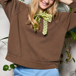 BLACK COLOUR BCEvy Raglan Sweatshirt in Mocca