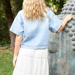 BLACK COLOUR BCHarriet Boho Panel Skirt  in Off White