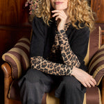 BLACK COLOUR BCAlba Leopard Print Long Sleeve T Shirt  in Natural Leo