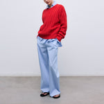 THE NEW SOCIETY Bluebell Cotton Jumper in Tulip Red