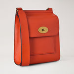 MULBERRY Small Antony Small Classic Grain Messenger in Coral Orange