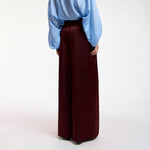 ESSENTIEL ANTWERP Karmen Wide Leg Trousers in Wine