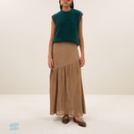 BY-BAR Noby Coco Spencer Knitted Vest in Dark Green