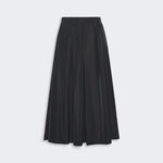 WEEKEND MAX MARA Inserimento - WKIEfebo Cotton-blend Taffeta Flared Skirt in Black