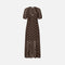 BAUM UND PFERDGARTEN Alara Fitted Maxi Dress in Coffee Bean Dots