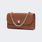 WEEKEND MAX MARA WKACalao Smooth Calfskin Wallet Chain Bag in Tobacco