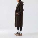 OUI Long Teddy Winter Coat in Mulch