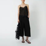 STELLA NOVA Sequins Sheer Mesh Blouse with Camisole in Black