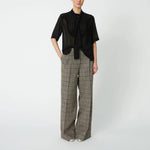STELLA NOVA Chiffon Shirt with Tie Band in Black