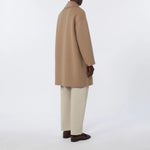 S MAX MARA SMMEsturia Wool Broadcloth Midi Coat in Beige