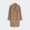 S MAX MARA SMMEsturia Wool Broadcloth Midi Coat in Beige
