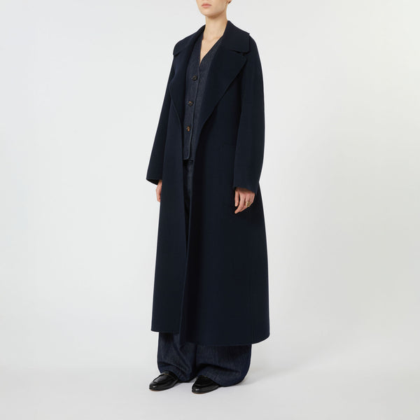S MAX MARA Doris Wool Robe Coat in Midnight