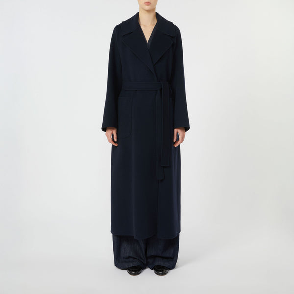 S MAX MARA Doris Wool Robe Coat in Midnight