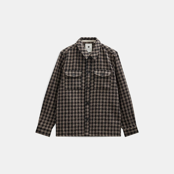 ANERKJENDT Akoscar Wool Overshirt in Caviar
