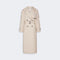 S MAX MARA MTCOro Long Double-Breasted Oversized Trench Coat in Water-Repellent Cotton in Beige