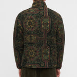 ANERKJENDT Aktoni Jacquard Teddy Cardigan in Forest Night