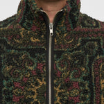 ANERKJENDT Aktoni Jacquard Teddy Cardigan in Forest Night