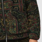 ANERKJENDT Aktoni Jacquard Teddy Cardigan in Forest Night