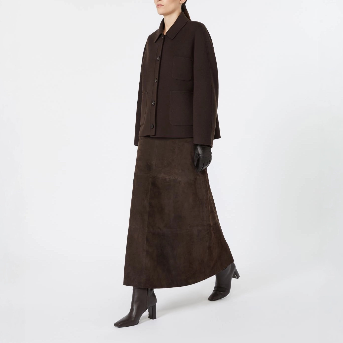 S MAX MARA SMMCloe Short Single-Breasted Jacket in Brown