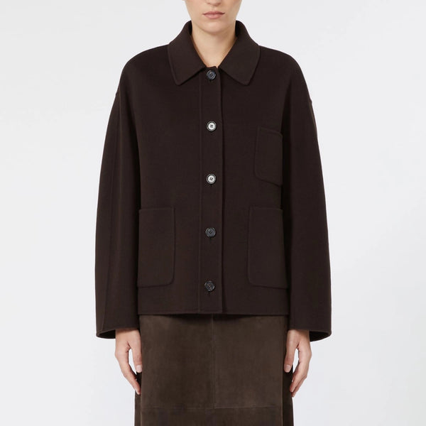 S MAX MARA SMMCloe Short Single-Breasted Jacket in Brown