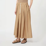 S MAX MARA SMMPineta Cotton Poplin Skirt in Desert