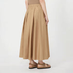 S MAX MARA SMMPineta Cotton Poplin Skirt in Desert