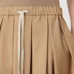 S MAX MARA SMMPineta Cotton Poplin Skirt in Desert