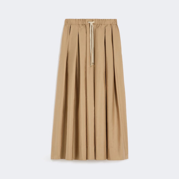 S MAX MARA SMMPineta Cotton Poplin Skirt in Desert