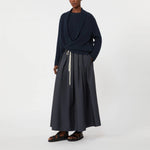 S MAX MARA SMMPineta Cotton Poplin Skirt in Ultramarine