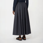 S MAX MARA SMMPineta Cotton Poplin Skirt in Ultramarine