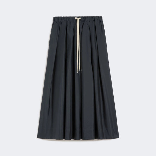 S MAX MARA SMMPineta Cotton Poplin Skirt in Ultramarine