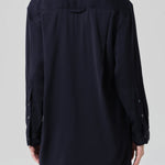 CITIZENS OF HUMANITY Kayla Portofino Twill Shirt in Navy
