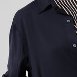 CITIZENS OF HUMANITY Kayla Portofino Twill Shirt in Navy