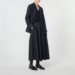 S MAX MARA Cecile Flared Denim Skirt in Ultramarine