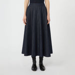 S MAX MARA Cecile Flared Denim Skirt in Ultramarine