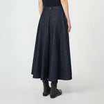S MAX MARA Cecile Flared Denim Skirt in Ultramarine