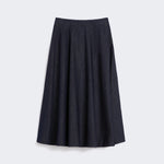 S MAX MARA Cecile Flared Denim Skirt in Ultramarine