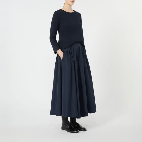 S MAX MARA Jokey Pleated Taffeta Skirt in Ultramarine