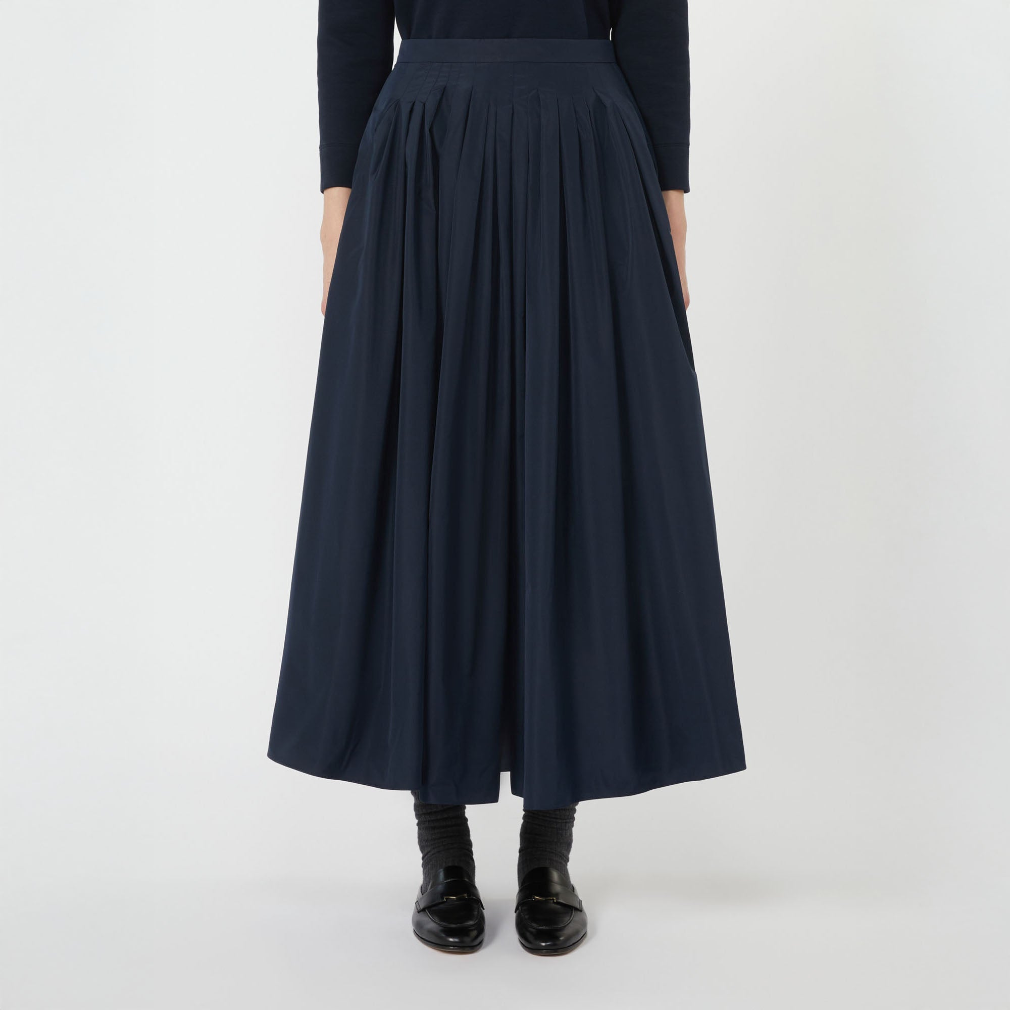 26AW S MAX MARA CECILE デニムフレアスカート S MAX MARA Cecile Flared Denim Skirt in Ultramarine | Collen