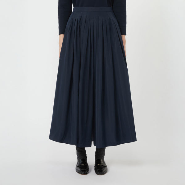 S MAX MARA Jokey Pleated Taffeta Skirt in Ultramarine