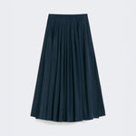 S MAX MARA Jokey Pleated Taffeta Skirt in Ultramarine