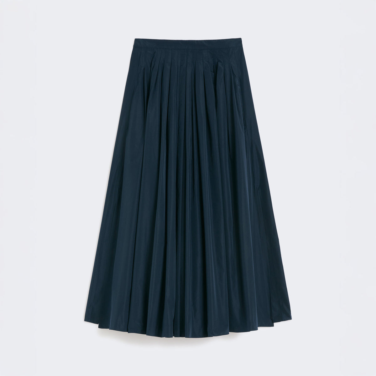 S MAX MARA Jokey Pleated Taffeta Skirt in Ultramarine